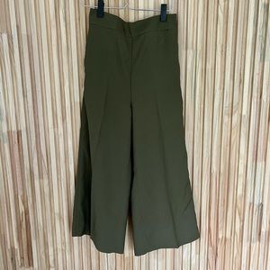 Madewell Silky Wide Leg Crop Trousers Size S